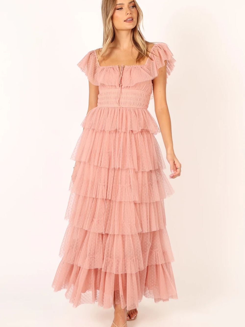 Petal & Pup Belle Blush Maxi Dress, Size M